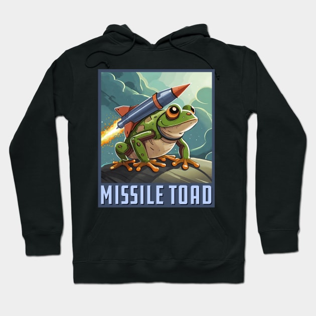 Missile Toad Square Hoodie by Wright Art